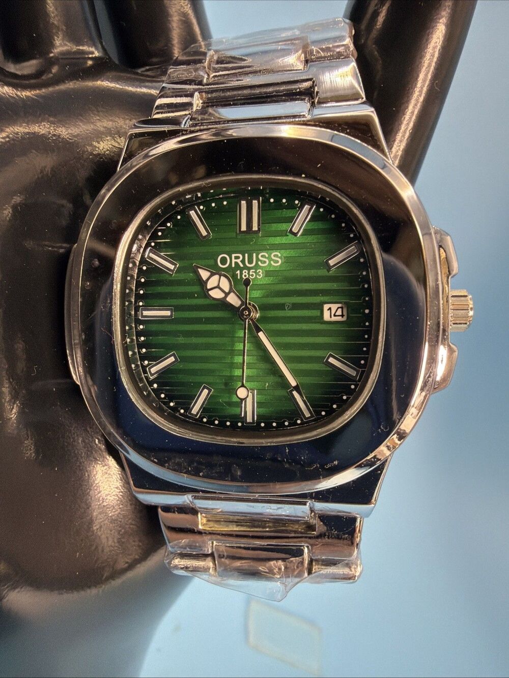 44MM Oruss Stainless Steel Octagon Quartz Business Waterproof Luminous Watch